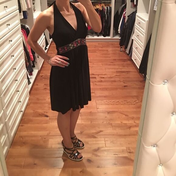 WHBM Jersey halter embellished dress - Picture 2 of 10